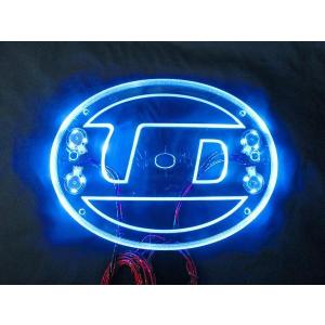 UD　クオン/コンドル　LEDオーロラマーク　ブルー(青)　24V　エンブレム　