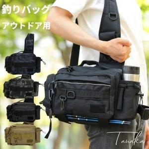 釣り カバン 釣りバッグ ワンショルダー バッグ フィッシング 大容量 タックルバッグ ウエストバッグ BAG ショルダーバッグ ルアー エギング 鞄 迷彩 黒｜asmart