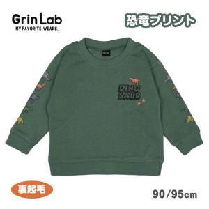 (メール便送料無料)トレーナー 長袖 裏起毛 ベビー キッズ 子供服 恐竜 スウェット シャツ