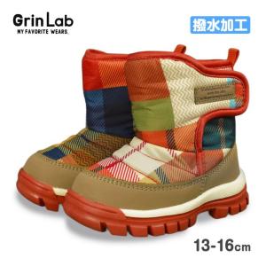 スノーブーツ ベビー キッズ 子供 女の子 撥水 パッチワーク風 マジックテープ留め