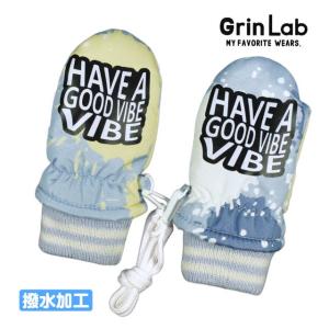 (メール便送料無料)スノー ミトン 撥水加工 ベビー キッズ 女の子 ロゴ 紐付き 裏ボア グローブ