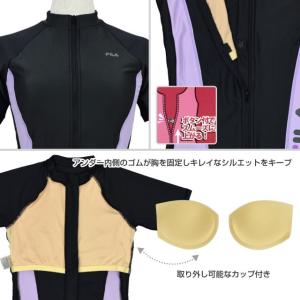(送料無料)フィットネス水着 セパレート 半袖...の詳細画像1