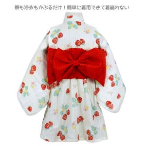 (メール便送料無料)浴衣 ワンピース 簡単帯 ...の詳細画像3