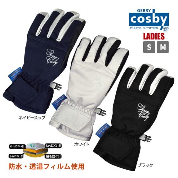 スキーグローブ レディース cosby 吸湿発熱加工 裏ボア 五本指 ウインター スポーツ