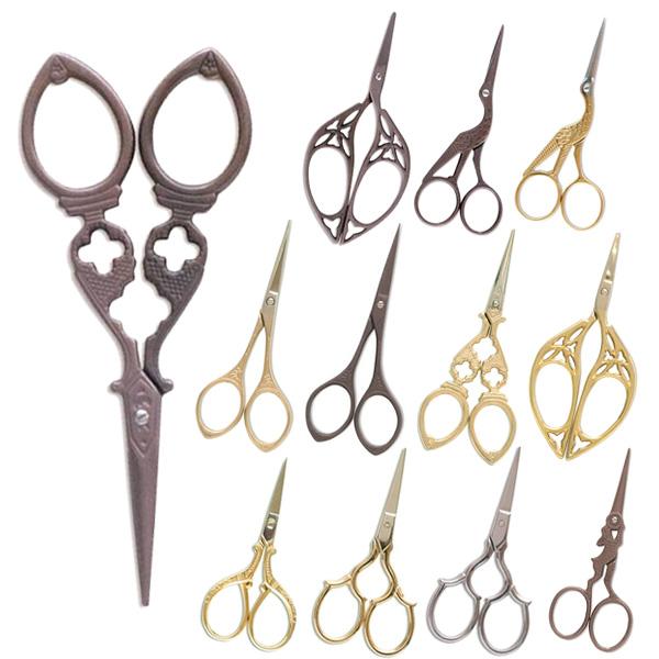 ポッシュリビング デザインシザー ステンレス アンティーク調 ハサミ はさみ 手芸 クラフト オシャ...