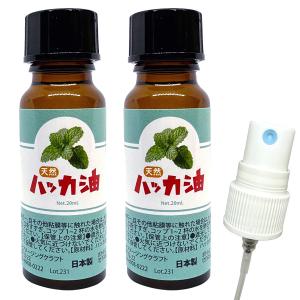 天然ハッカ油 20ml×2個 ノズル付き 日本製...の商品画像