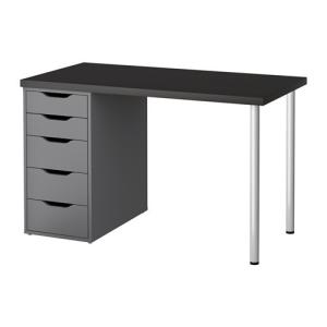 IKEA・イケア テーブル・オフィス家具 ALEX テーブル, ブラックブラウン, グレー 120x60 cm (690.471.23)｜asobinointerior