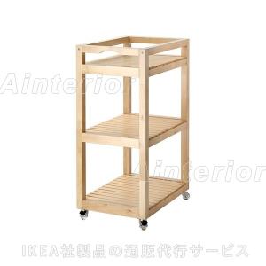 IKEA・イケア ワゴン バスルーム収納　MOLGER ワゴン, バーチ(802.414.11)