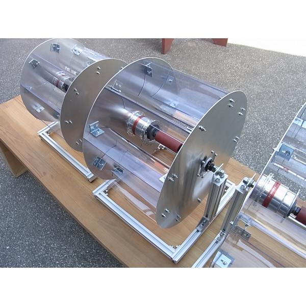 ハブダイナモ水車の単品販売　Ｗダイナモタイプ　Φ350　土台付き