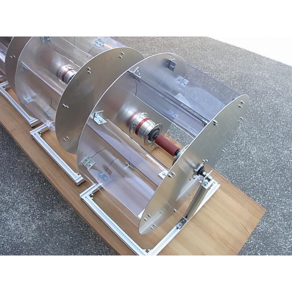 ハブダイナモ水車の単品販売　Ｗダイナモタイプ　Φ450　土台付き