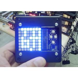 流れるLED文字盤（角青）　樹脂ボックス　電池ボックス貼り付け単発仕様（タカチTW8-2-8B使用）