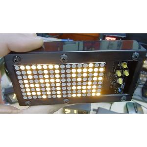 流れるLED文字盤（黄）　樹脂ボックス　電池ボックス貼り付け２連仕様（タカチSW-120使用）