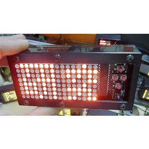 流れるLED文字盤（赤）　樹脂ボックス　電池ボックス貼り付け２連仕様（タカチSW-120使用）