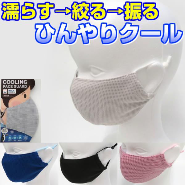 冷感 マスク 夏用マスク 夏 接触冷感 濡らす 濡らして使うマスク 涼しい ひんやり 立体マスク 気...