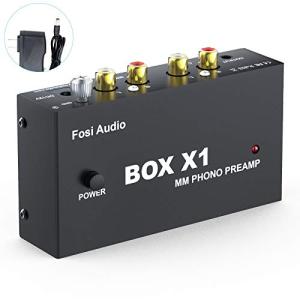 Fosi Audio BOX X1 フォノ プリアンプ MM ポータブヘッドフォンアンプ 超コンパク...