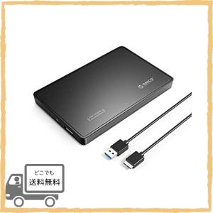 ORICO USB3.0接続 2.5インチ HDDケース 外付け ドライブケース SATA3.0 対応 SSDケース ハードディスクケース 4TBまで 7mm/9.5mm ツール不要 簡単着脱 ブラック