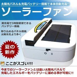 充電式バッテリー 搭載 太陽光パネル 搭載 車用品 ソーラーファン 最大5時間 使用可能 ET-SOLAFAN