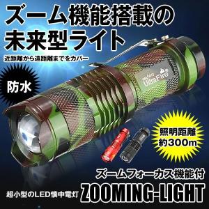 ズーミング LEDライト 超小型 LED 懐中電灯 ハンディライト ズームフォーカス機能付 防水 防災 ZOOMNINGLI