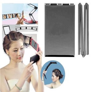 折りたたみ式 4パネル 拡張可能 ミラー メイクアップ