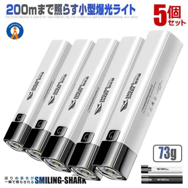 5個セット 懐中電灯 充電式 LED 3つの点灯モード USB充電 強力 ハンディライト 小型 le...