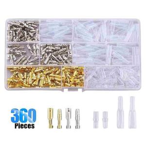 ギボシ端子 360個セット 絶縁スリーブ カバー付き オス