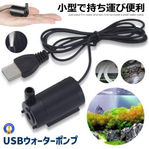 ウォーターポンプ USB 水中ポンプ 小型 1ｍ ミニ 庭 ガーデニング 噴水 ケーブル 電動 ポンプ WOPONPA｜aspace