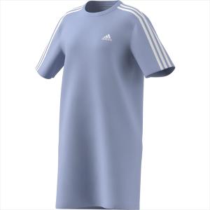 [adidas]アディダス W ESS 3S BF Tシャツ ドレス (ENJ88)(IC9877) ブルードーン/ホワイト[取寄商品]｜aspo