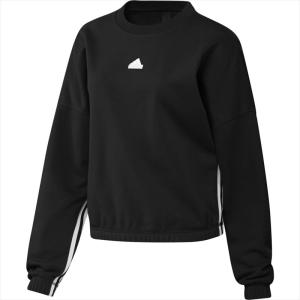 [adidas]アディダス レディース W DANC クルースウェット (KNR46)(IP2391) ブラック/ホワイト[取寄商品]