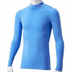 [PUMA]プーマ コンプレッション 長袖モックネックシャツ (656331)(12) サックス/ホワイト｜aspo