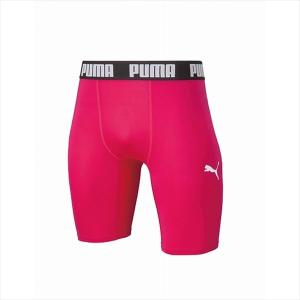 【1点までメール便可】 [PUMA]プーマ コンプレッション ジュニアショートタイツ (656334)(11) ラズベリー/ホワイト｜aspo