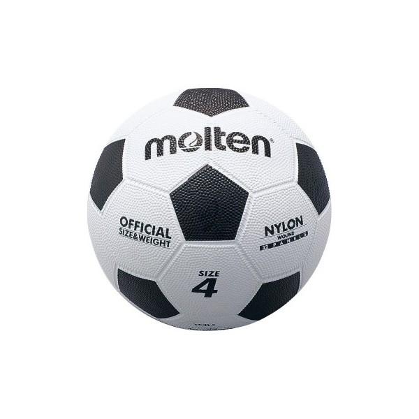 [molten]モルテン ゴムサッカーボール4号球 亀甲ゴムサッカー (F4W) 白×黒[取寄商品]