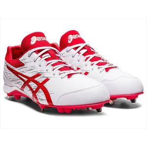 [asics]アシックス 野球スパイク ネオリバイブ 4 (STANDARD) (1123A022)(101)ホワイト/レッド[取寄商品]｜aspo