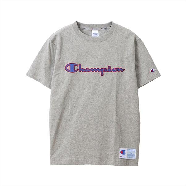 [Champion]チャンピオン Tシャツ (C3-Q301)(068) ＯグレーＸブルー[取寄商品...