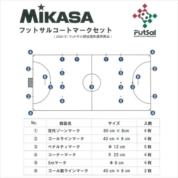 [MIKASA]ミカサ フットサルコートマークセット 2020/21フットサル競技規則適用品 (AC...