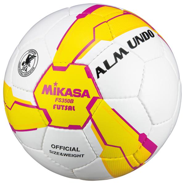 [MIKASA]ミカサ フットサルボール検定3号球 (FS350B-YP) イエロー/ピンク[取寄商...