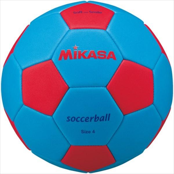 [MIKASA]ミカサ スマイルサッカーボール4号球 縫い TPE素材 (STPEF4-SBLR) ...