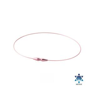 Phiten]ファイテン RAKUWAネック メタックス ミラーボール レッド 40cm