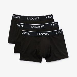 [LACOSTE]ラコステ メンズ ウェア ブランドネームデザイン 3パック ボクサーパンツ (5H3389-10)(031)ブラック｜aspo