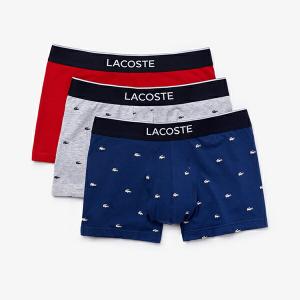 [LACOSTE]ラコステ メンズ ウェア マルチワニデザイン 3パック ボクサーパンツ (5H3411-10)(W3T)アソート｜aspo