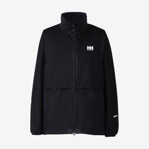 [HELLY HANSEN]ヘリーハンセン メンズ レディースウェア HHアングラーソフトシェルフルジップジャケット (HH12363)(K)ブラック｜aspo