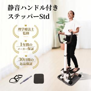 【理学療法士監修】 ステッパー ハンドル付き Aspiracion ｜ 静音 ダイエット 筋トレ 有酸素運動 コンパクト ウォーキングマシン 家庭用