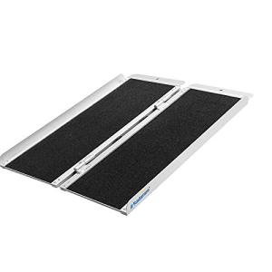 Ruedamann 耐荷重300kg 長さ91cmx幅72cm 滑り止め折り畳み車椅子スロープ