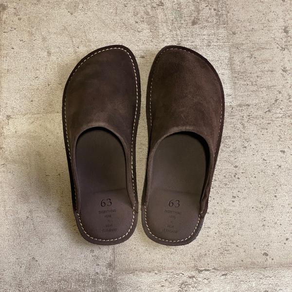 63 ロクサン ベロアスリッパ BR/M