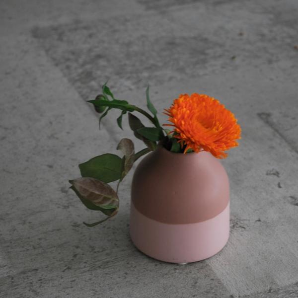 rader / Stoneware vases rose・レダー フラワーベース