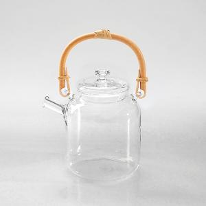 ガラスティーポット 竹 バンブー ガラスポット 耐熱ガラス