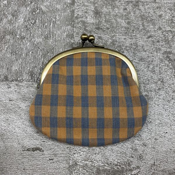 ichi ガマ丸 がま口財布 格子柄 M3 32600667 伊勢木綿 ichishina イチシナ