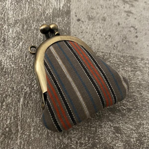 ichi ガマ豆 がま口財布 縦縞柄 SS10 32600537 伊勢木綿 ichishina イチ...