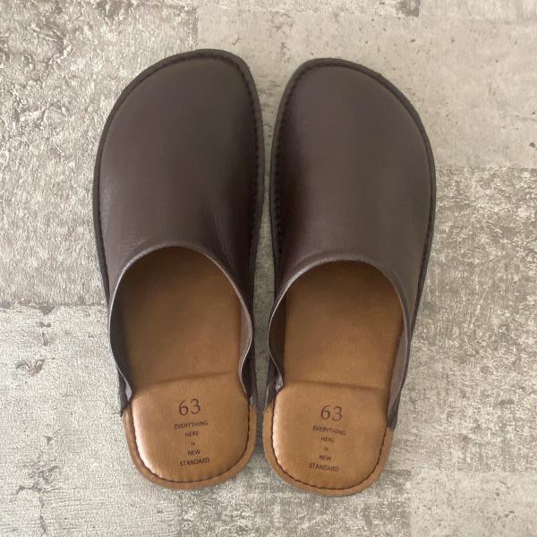 父の日ギフト 63 ロクサン レザースリッパ BR/L