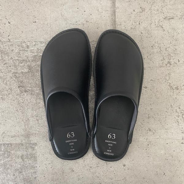 63 ロクサン レザースリッパ BK/M