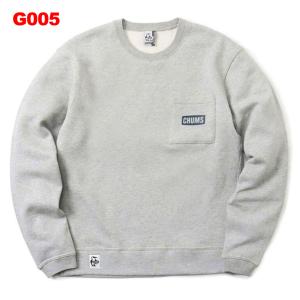 チャムス CHUMS スウェット トレーナー メンズ チャムスロゴポケットクルートップ CHUMS Logo Pocket Crew Top CH00-1365 H/Gray